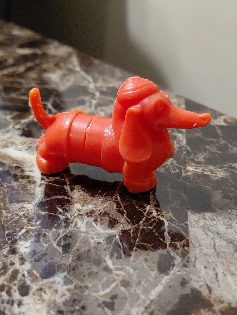 Vintage 1957 Oral-B Red Plastic Dachshund Child's Toothbrush Cap or Holder